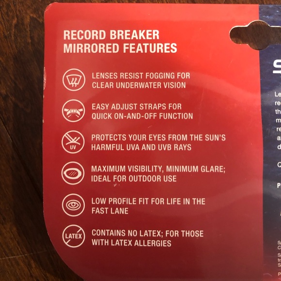 NWT Speedo Record Breaker mirrored goggles Adult - Picture 2 of 3